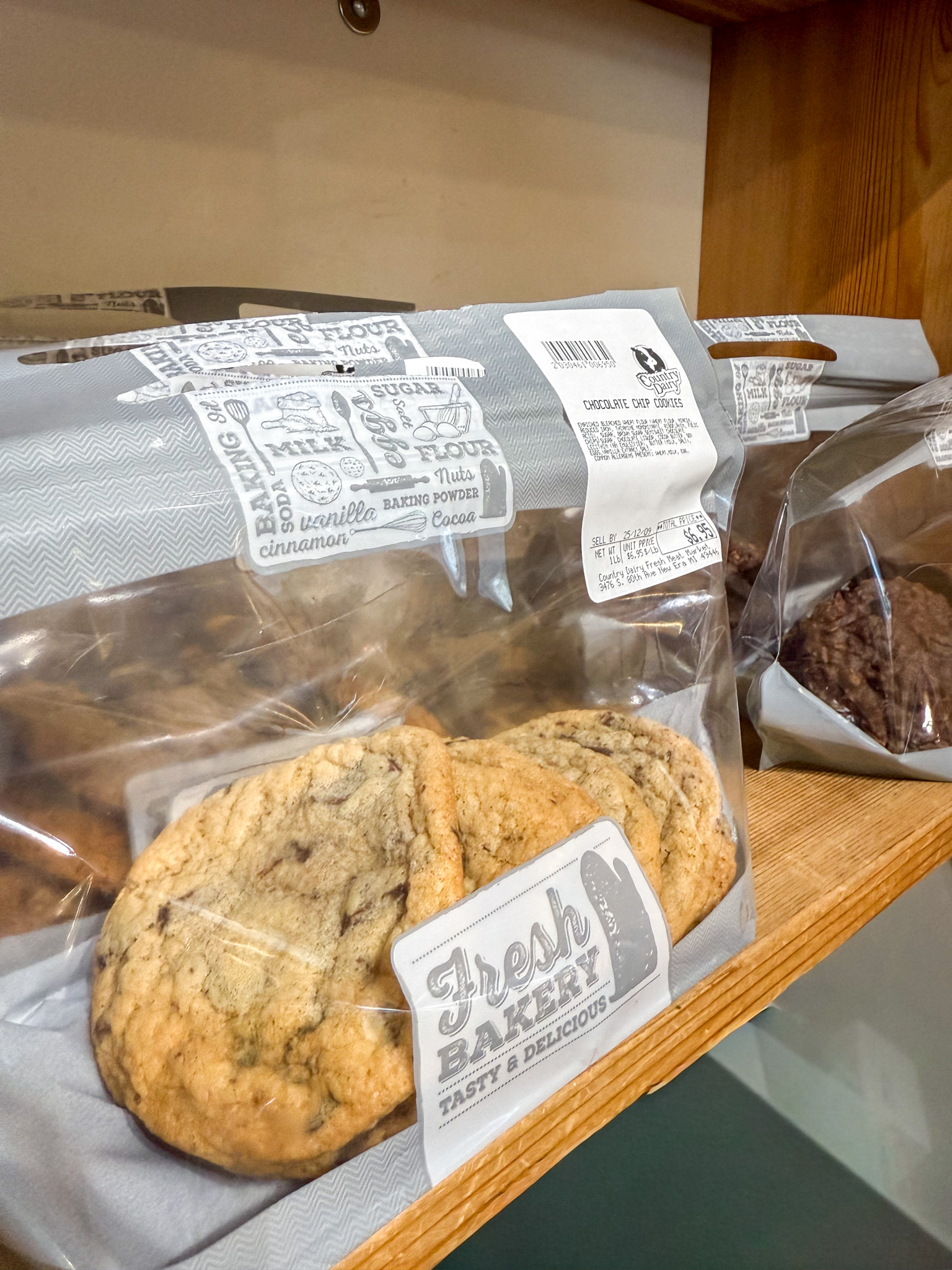Fresh-baked chocolate chip cookies